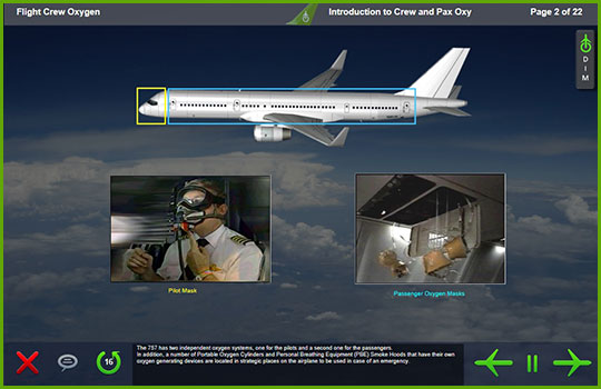 Boeing 757 Freighter flight crew oxygen diagram
