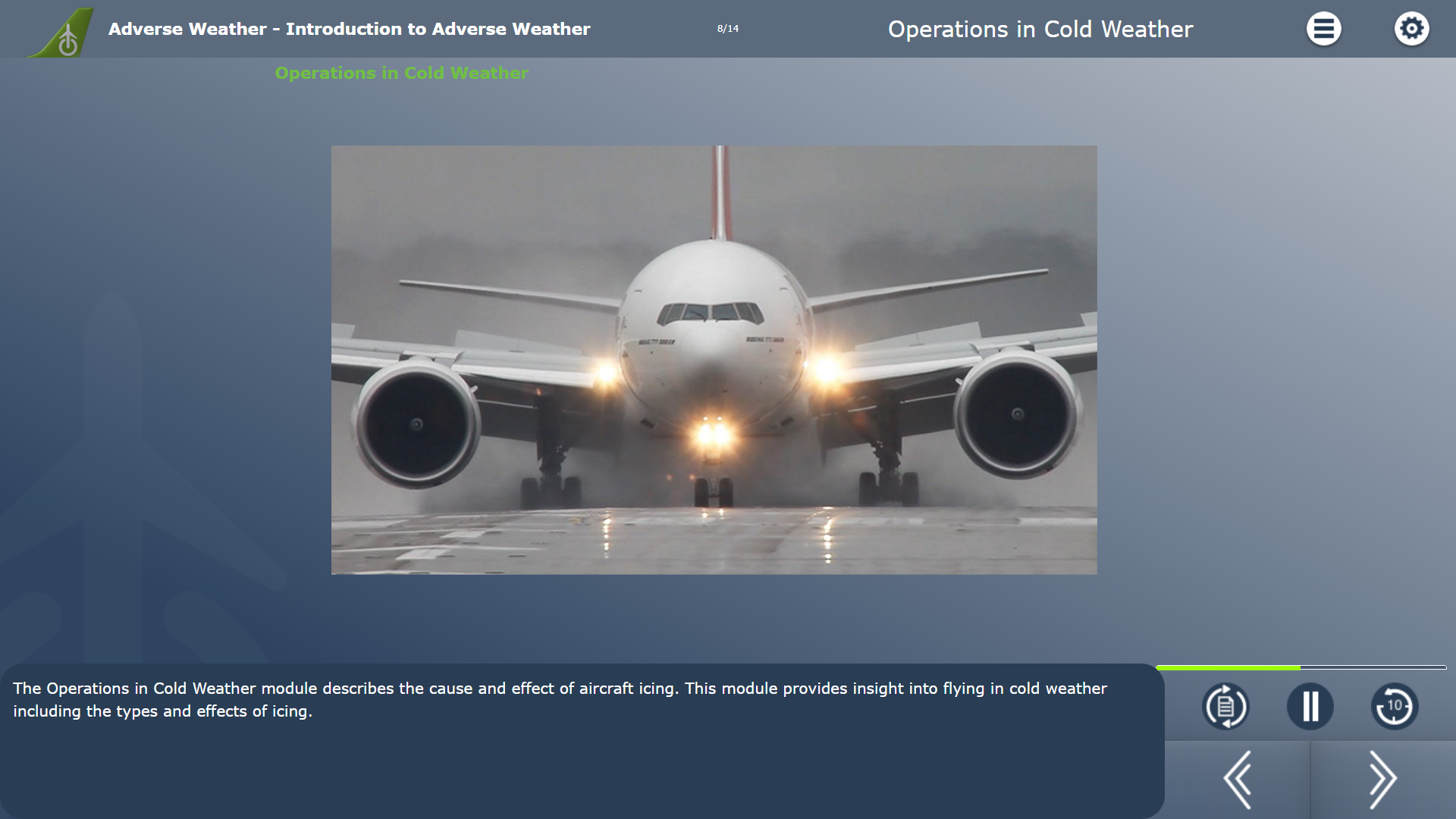 Adverse Weather - Operations in Cold Weather Course Example