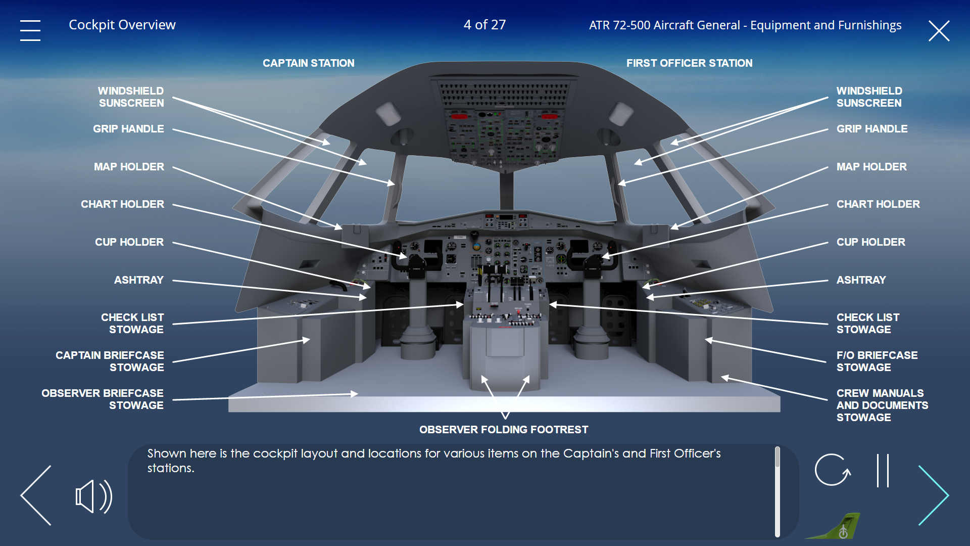 ATR 72-500 - cockpit overview