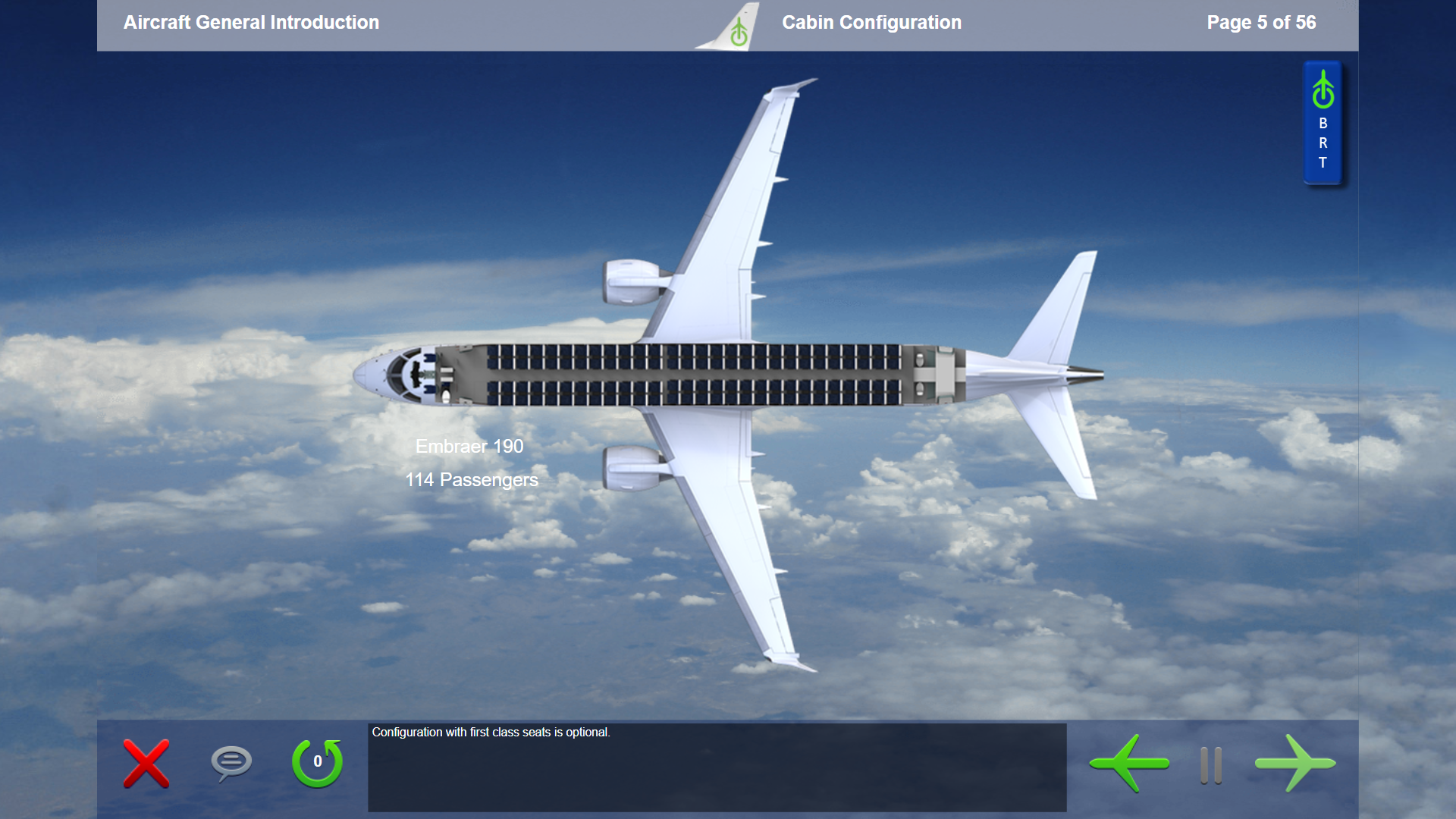 EMB190- Cabin configuration