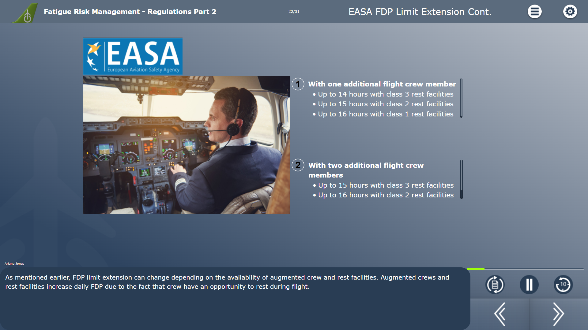 Fatigue Risk Management Example