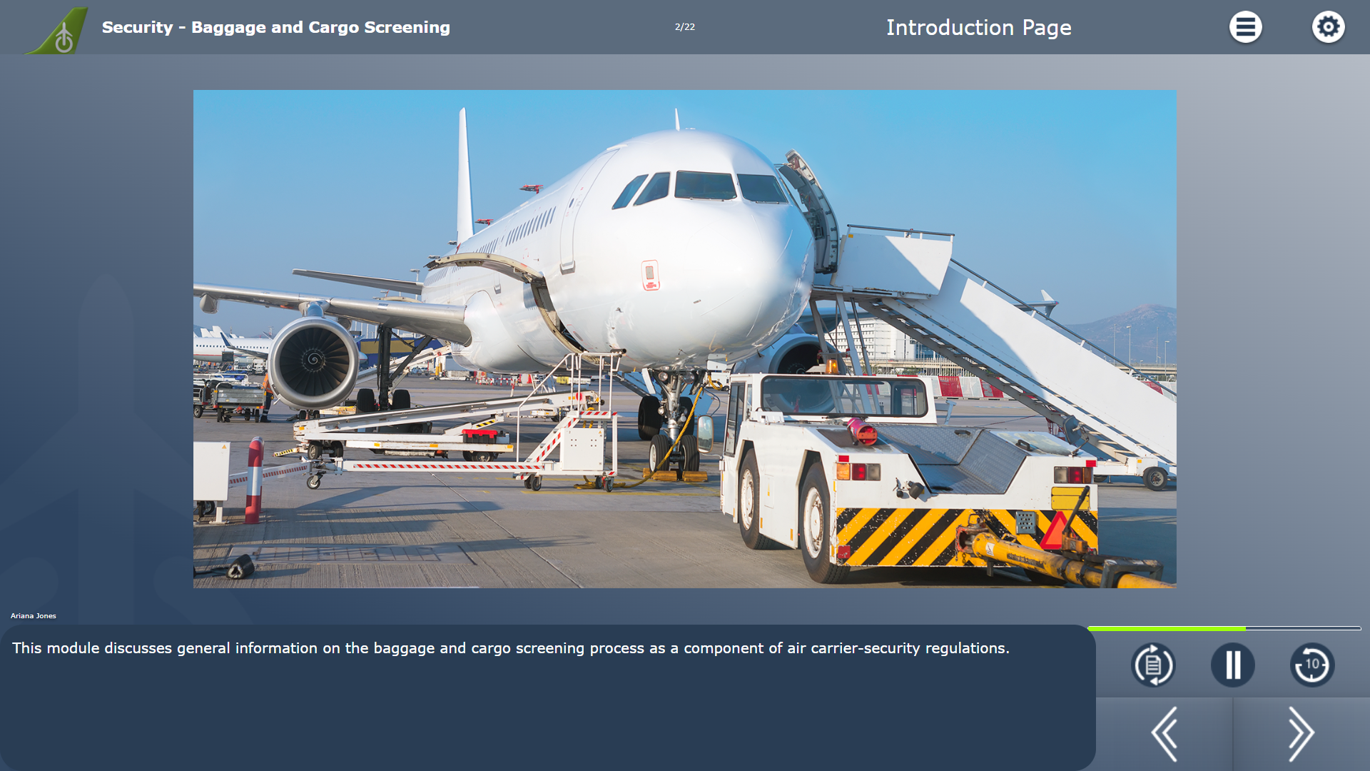 Aviation Security Course Example