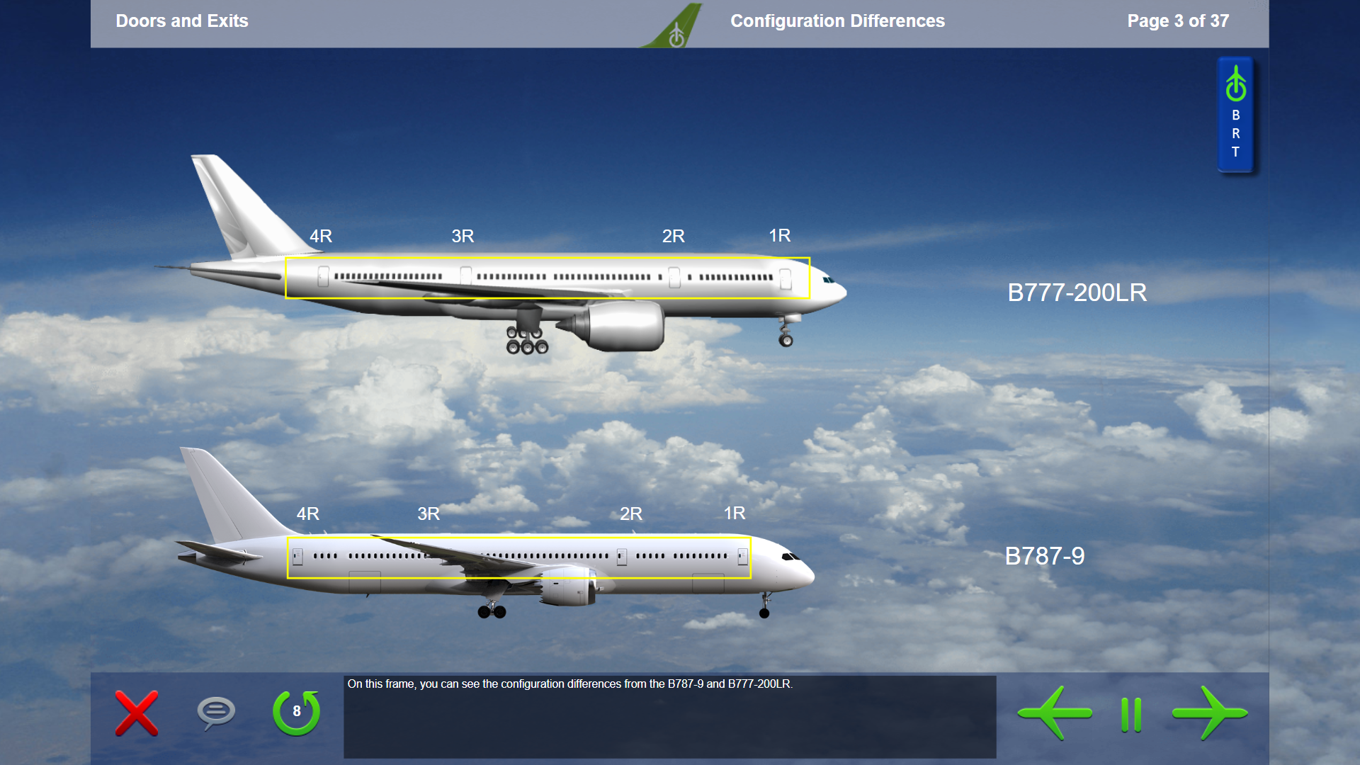 b787 to b777 door differences