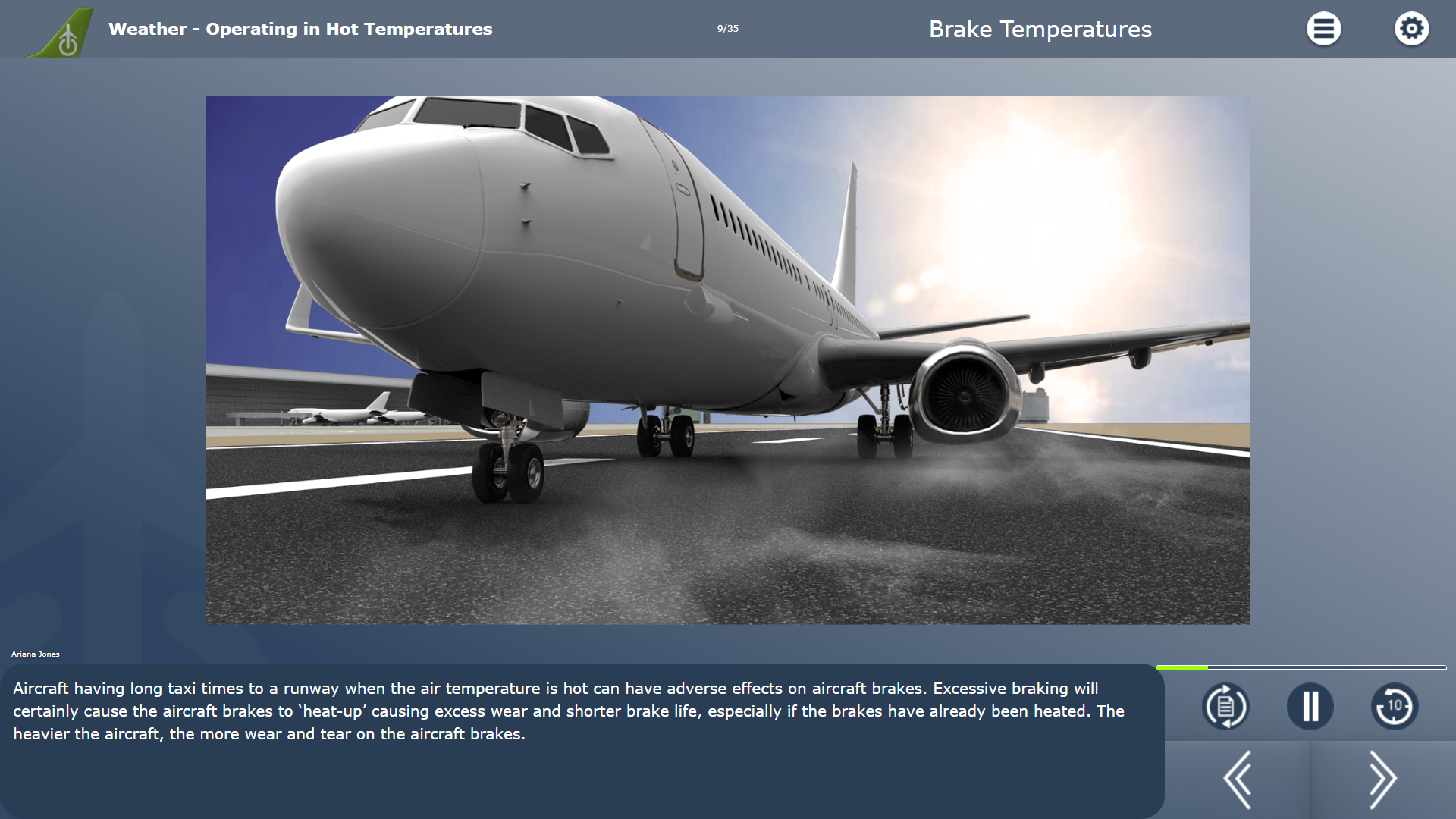 Hot Temperature Operation Course Example