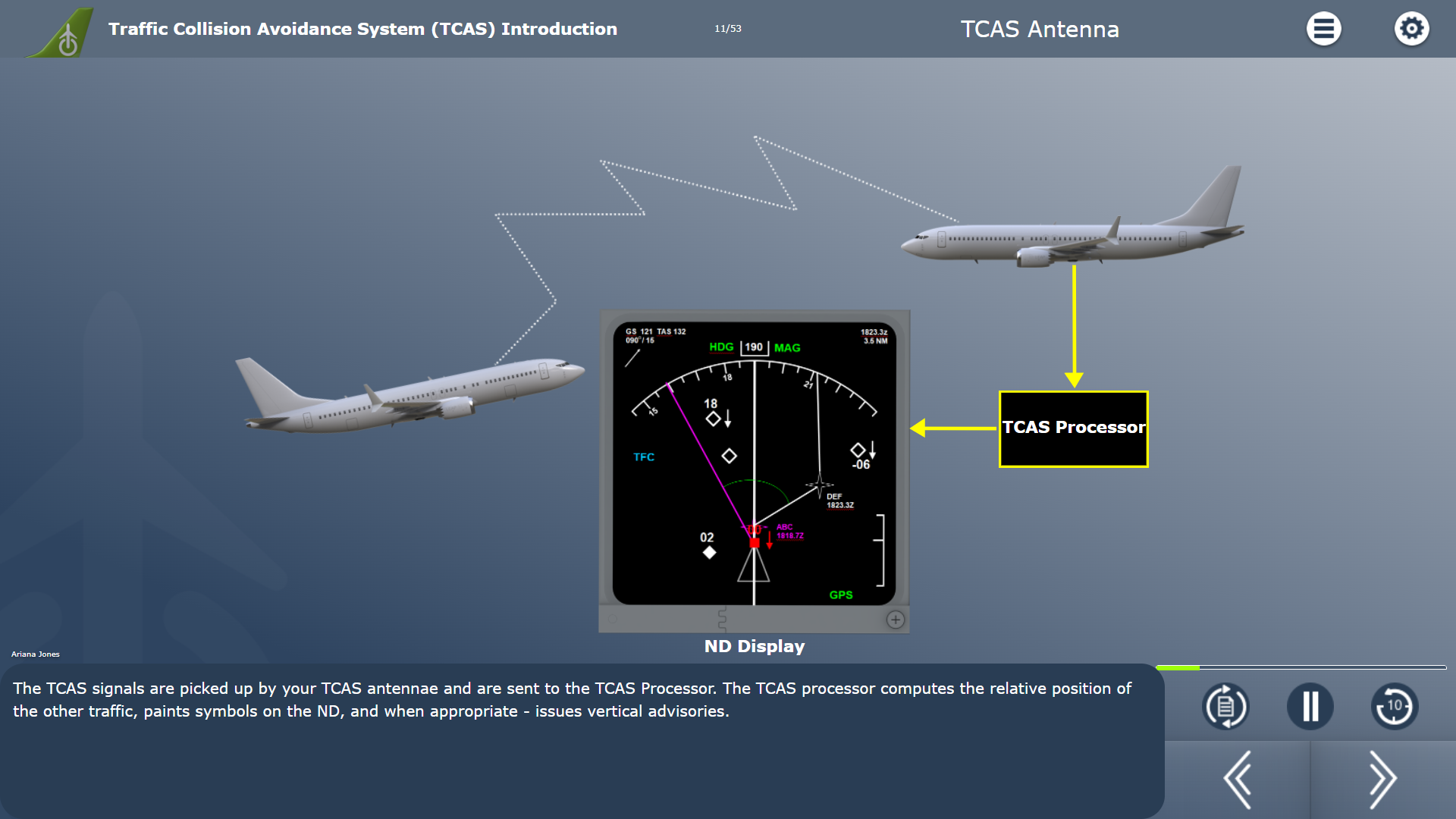 TCAS Course Example