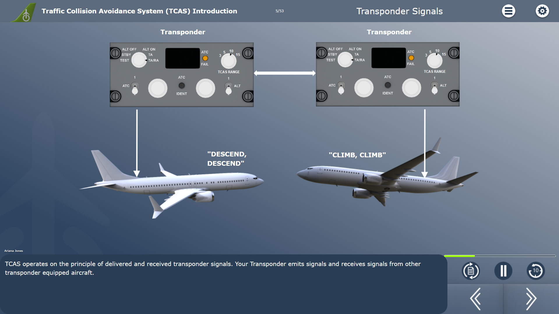 TCAS Course Example