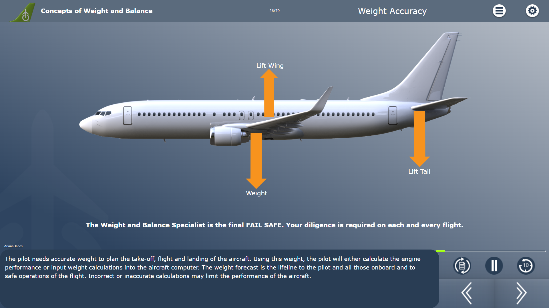 Concepts of Weight and Balance Course Example