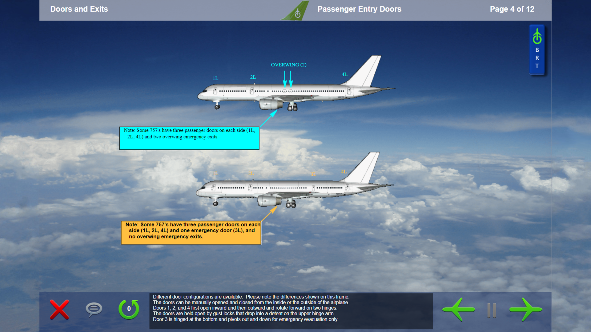 B757 to B767 Differences in doors