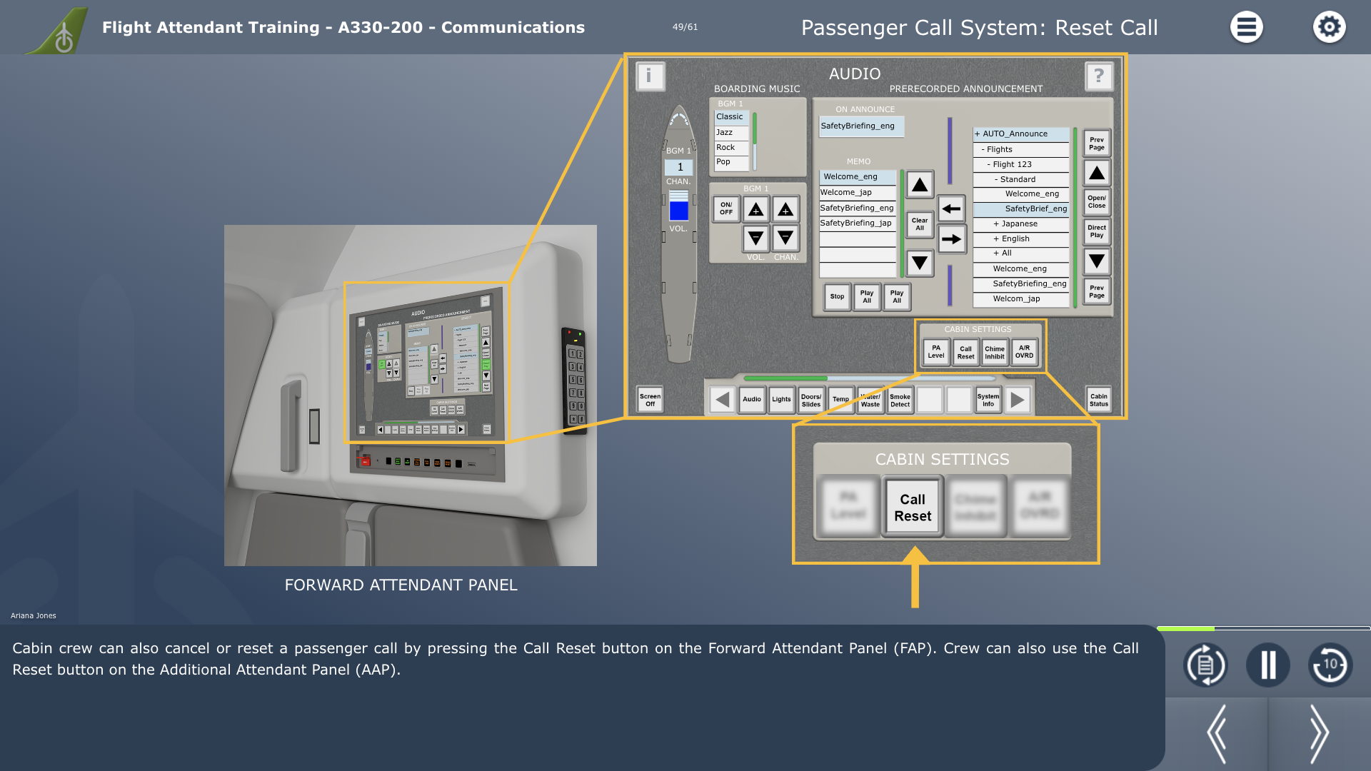 A330-200 Communication_Passenger Call System
