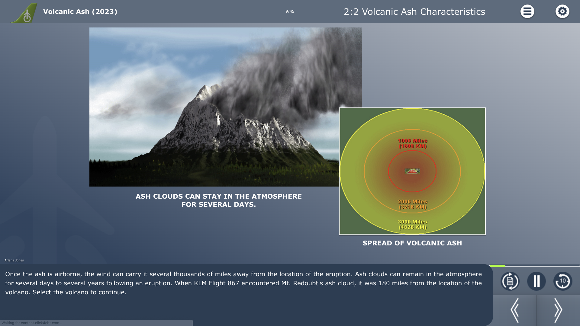 Volcanic Ash Course Example