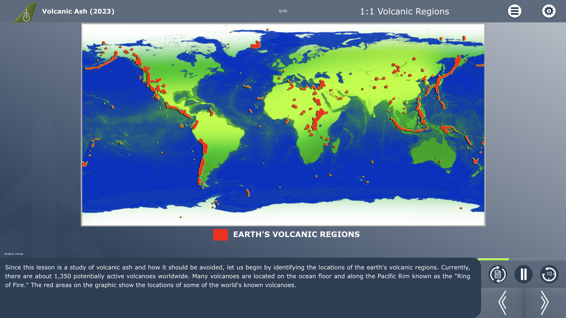 Volcanic Ash Course Example