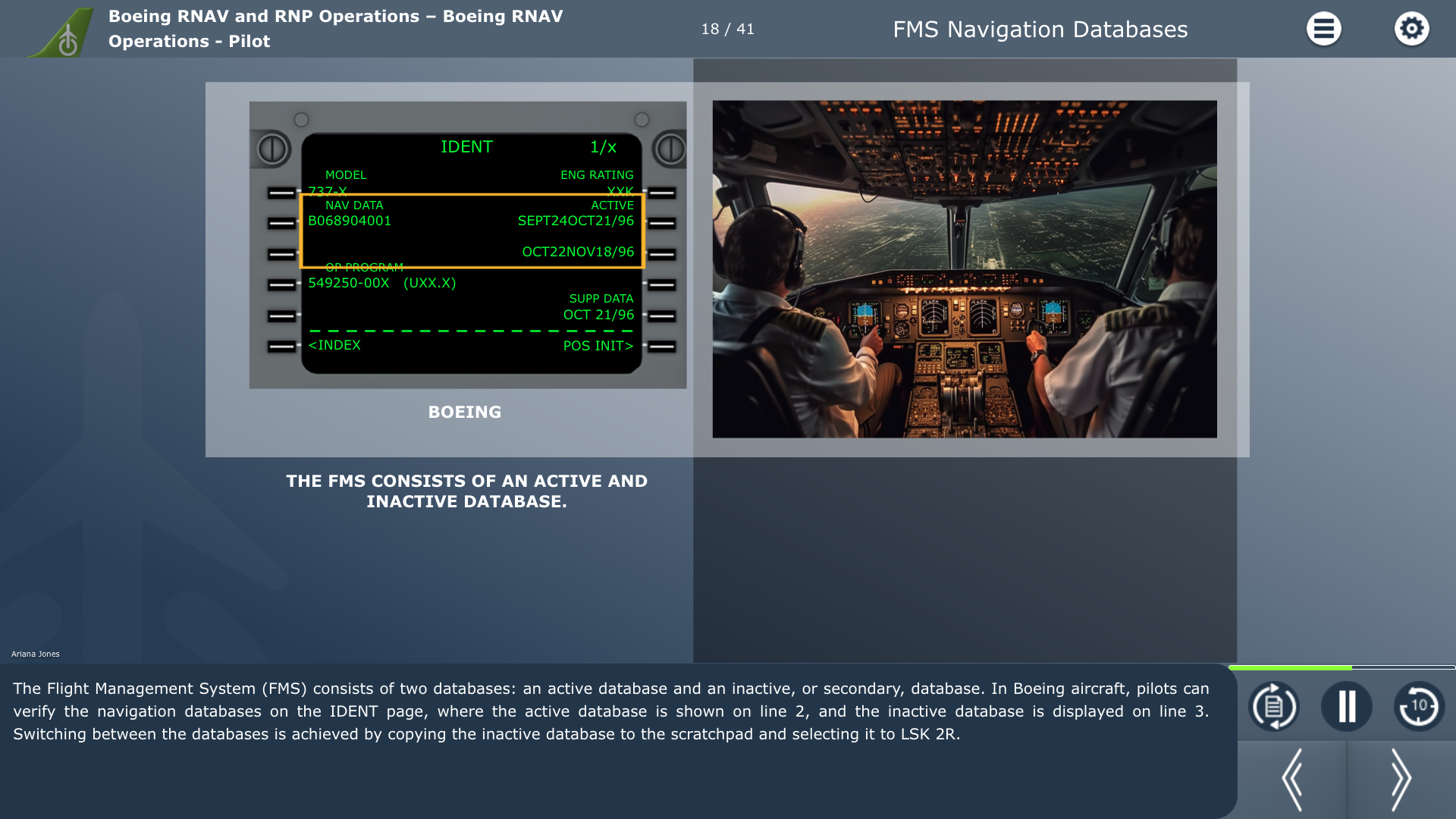 RNAV RNP Course Example